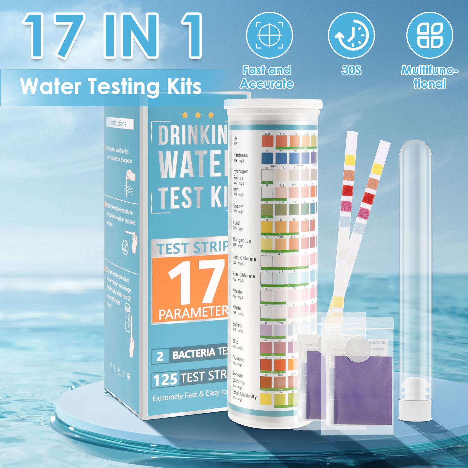 5-17 em 1 tiras de teste de aq - Aquarium Fish Saltwater avaliação e preço
