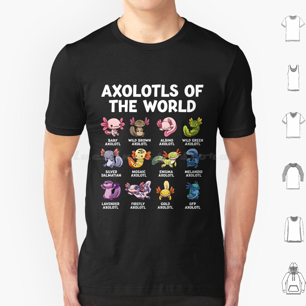Mundo axolotls t camisa 6xl al - Aquarium Fish World avaliação e preço